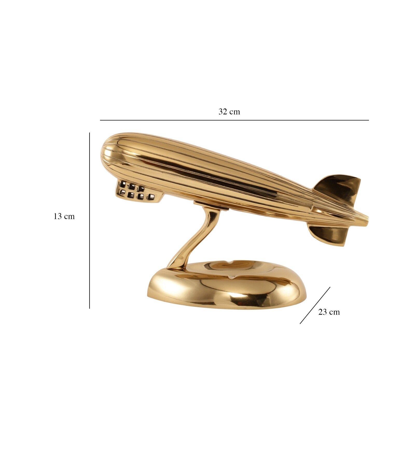 Zeppelin Metal Gold Decorative Figurine